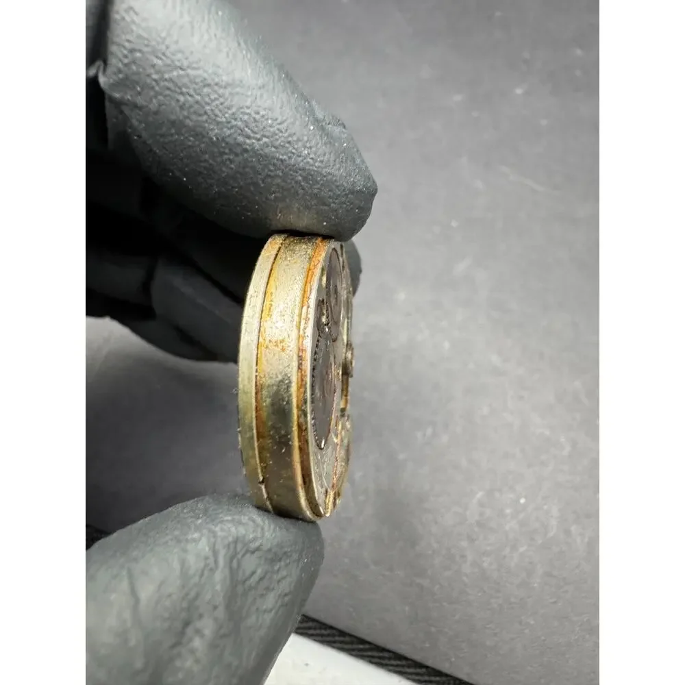Antique Waltham Pocket Watch Movement White Dial 24.4MM For Parts/Repair